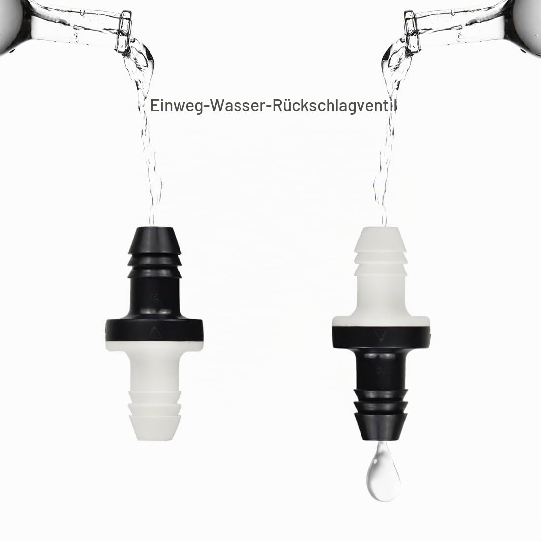 3/8 "10mm Inline Vakuum Bremse Rückschlagventil Barb Schlauch,1 Stück/2 Stück/5 Stück ABS-One Way Wasser Rückschlagventile für Kraftstoff,Gas, Flüssigkeit, Luft (2)