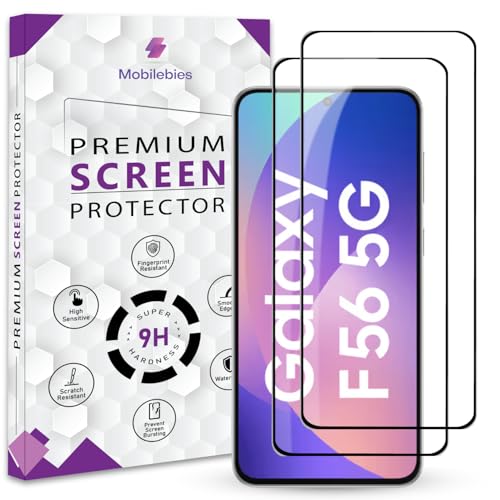Image of Premium Tempered Glass Screen Protector Guard For Samsung F56 5G (6.74 Inch, Pack of 2) | Edge to Edge Coverage With Easy to installation kit