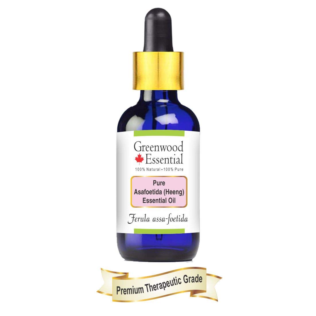 Greenwood EssentialPure Asafoetida (Heeng) Essential Oil (Ferula Assa-Foetida) with Glass Dropper 100% Natural Therapeutic Grade Steam Distilled for Personal Care 10ml