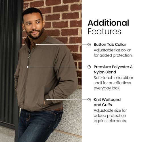 Image of Weatherproof Men's Golf Jacket - Lightweight Windbreaker, Water-Resistant Microfiber Shell, Perfect for Golf & Casual Wear