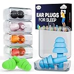 Earmedic Snooze Ear Plugs for Sleep - 6 Pairs Soft Silicone Reusable Noise Cancelling Earplugs for Side Sleepers & Snoring