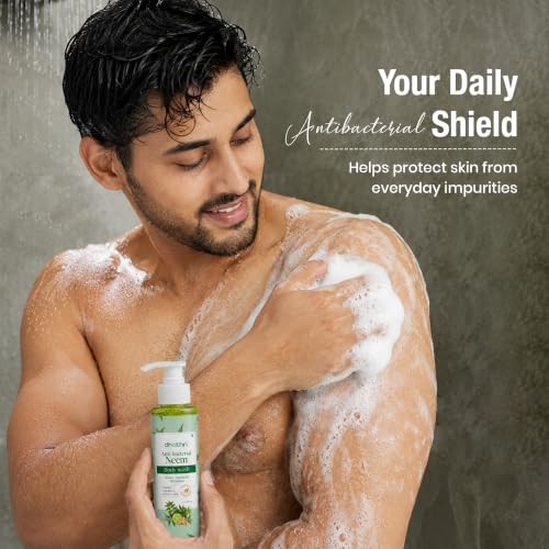 Image of Dhathri Ayurveda Anti-Bacterial Neem Body Wash with Turmeric & Bergamot | Purifying Body Wash Helps Cleanse & Refresh Skin | Soap, Paraben & Silicone Free | For Men & Women | 200ml
