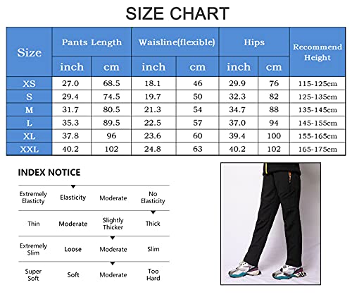 SEAUR Calça cargo infantil menino menina neve ao ar livre caminhadas neve esqui calças térmicas inve