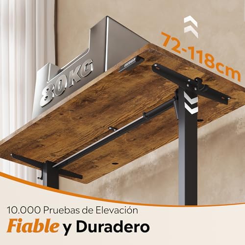 Miniatura 6 de DEVAISE Escritorio Elevable Eléctrico,Mesa Regulable Rltura 160 x 70cm con 3 Memorias,Mesa de Oficina con Panel Inteligente en Casa con Tablero Ensamblado, Roble Natural
