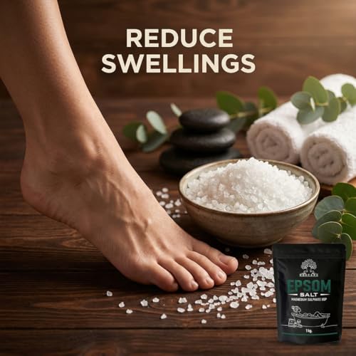Image of Epsom Salt 2 Kg for Bath | 100% pure Magnesium Sulfate Crystals | Relaxing Muscle Soak, Stress Relief, Detox Bath Salt for Body, Foot Soak & Spa | Natural Bath Salt for Skin Care