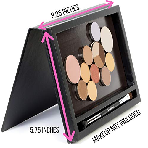 Magnetic-Eyeshadow-Makeup-Palette-Empty-Beauty-Junkees-Large-Make-Up-Pallete-Organizer-with-Mirror-Custom-Palette-for-Depotting-Eye-Shadow-Blush-Contour-Bronzer-Highlighter-Pans-Metal-Stickers