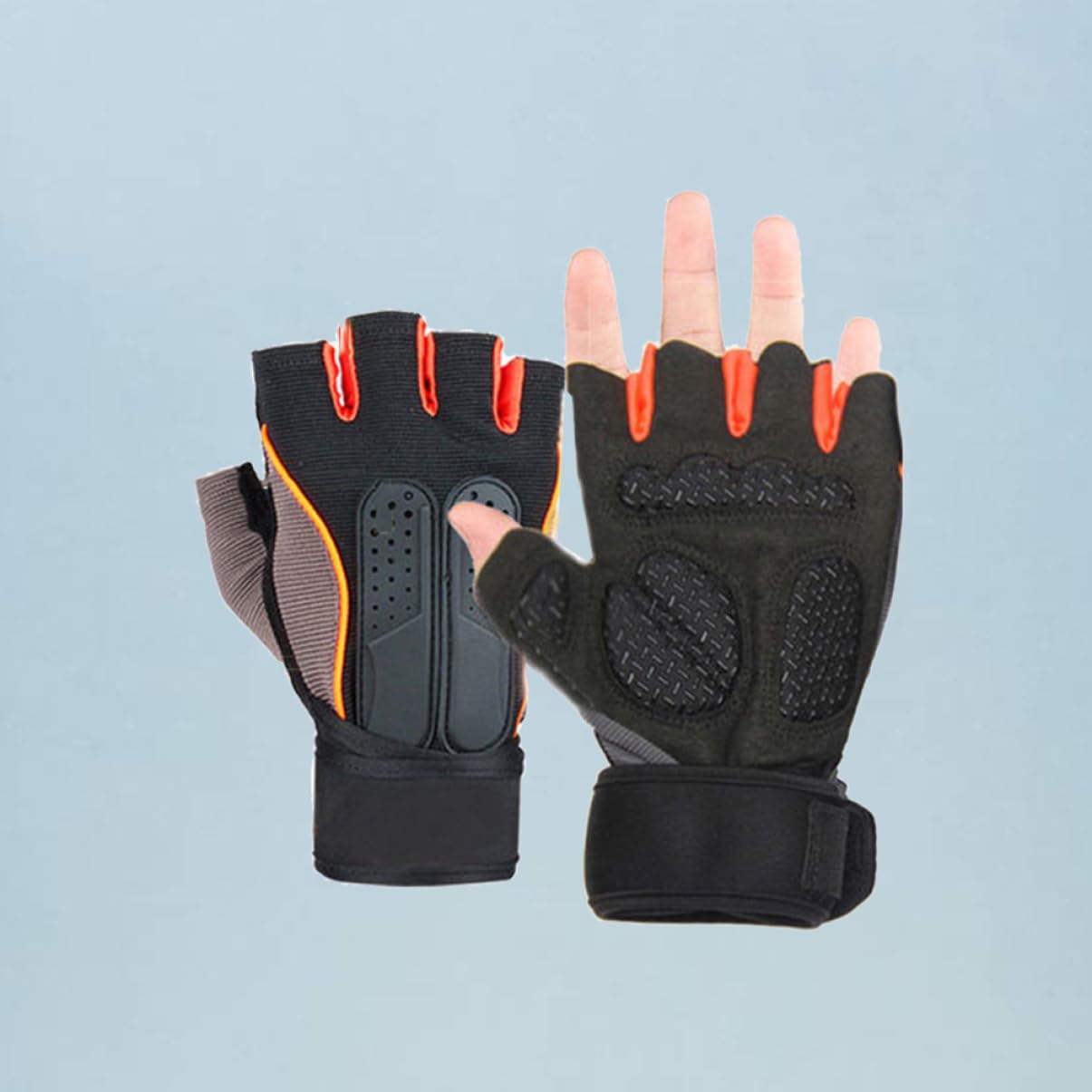 Toddmomy 3pares Guantes De Entrenamiento Al Aire Antideslizantes para Deportes Guantes De Media Dedos para Levantamiento De Pesas Soporte De Muñeca Diseño Transpirable y Absorbente De