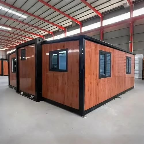 Prefab Tiny Home for Sale 20ft Mobile Modular Home with 2 Bedrooms, 1 Bathroom & Kitchen, Expandable Container House to Live in for Adults Prefabricated Foldable Tiny House for Backyard Guest & Office - Image 4