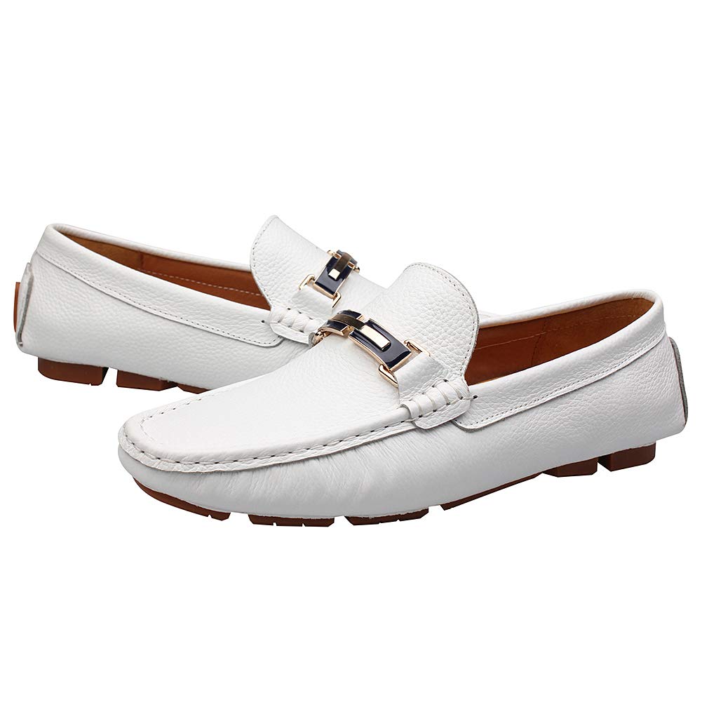 rismart Hombres Conducción Coche Casual Ponerse Cuero Mocasín Pisos