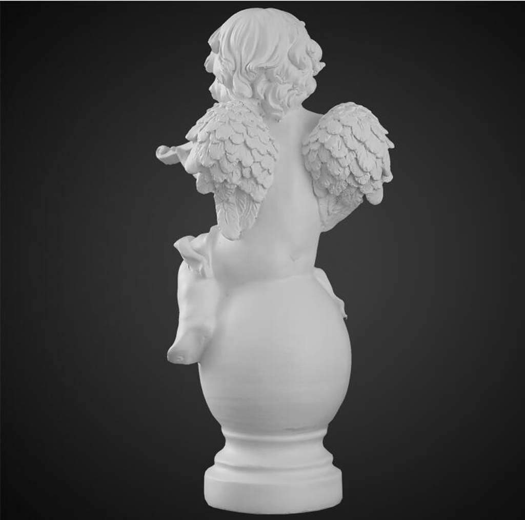GerRit Scultura statua di angelo da giardino, artigianato in resina modello giardino giardino prato villa decorazione ornamenti H32.2CM