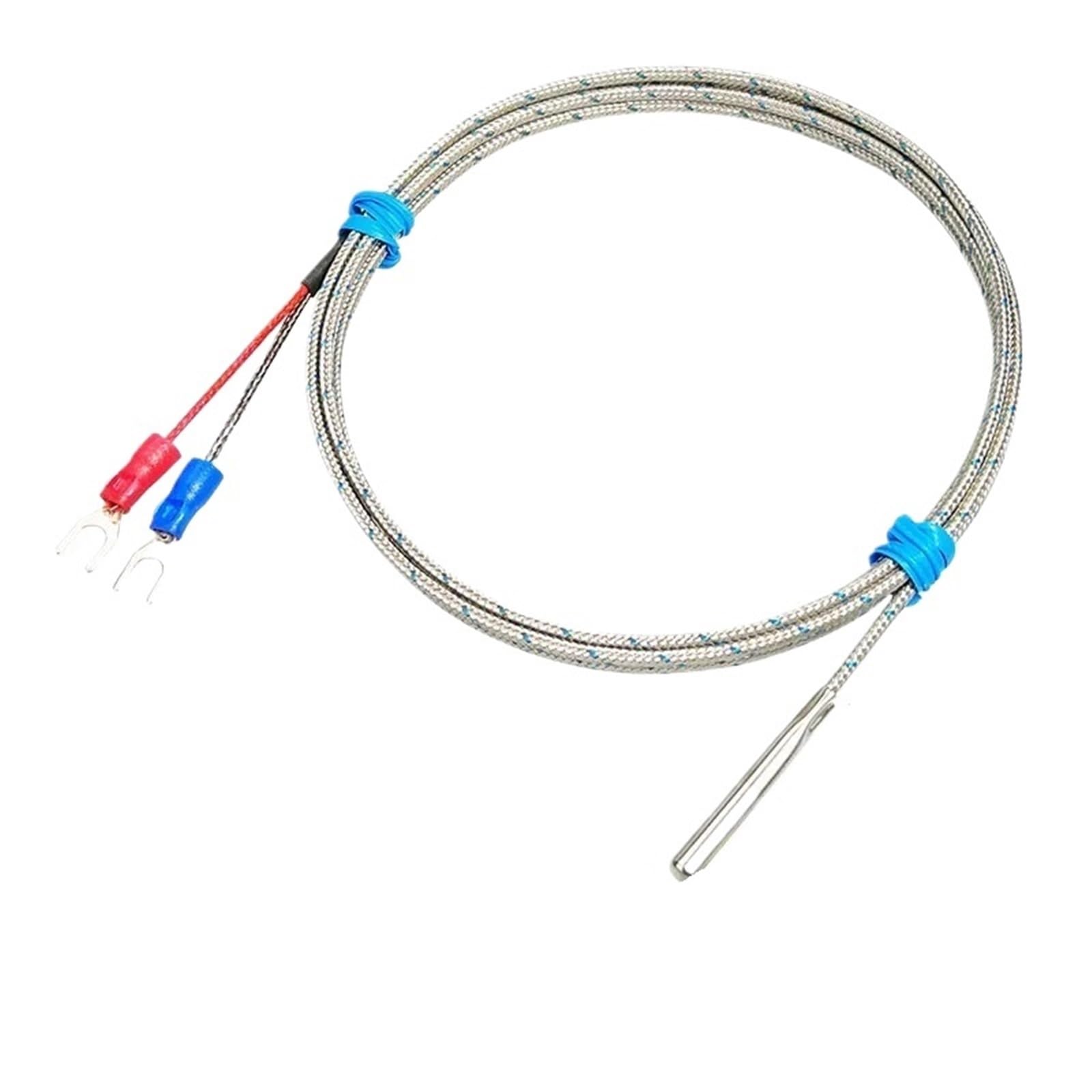 Sonda de termopar industrial tipo K/tipo E Sensor temperatura Cable aguja 0-600 ℃ 1 Uds(K-type-10m)