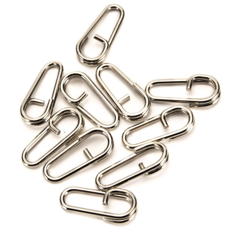 100 piezas de ganchos giratorios de acero inoxidable para pesca miniatura 7