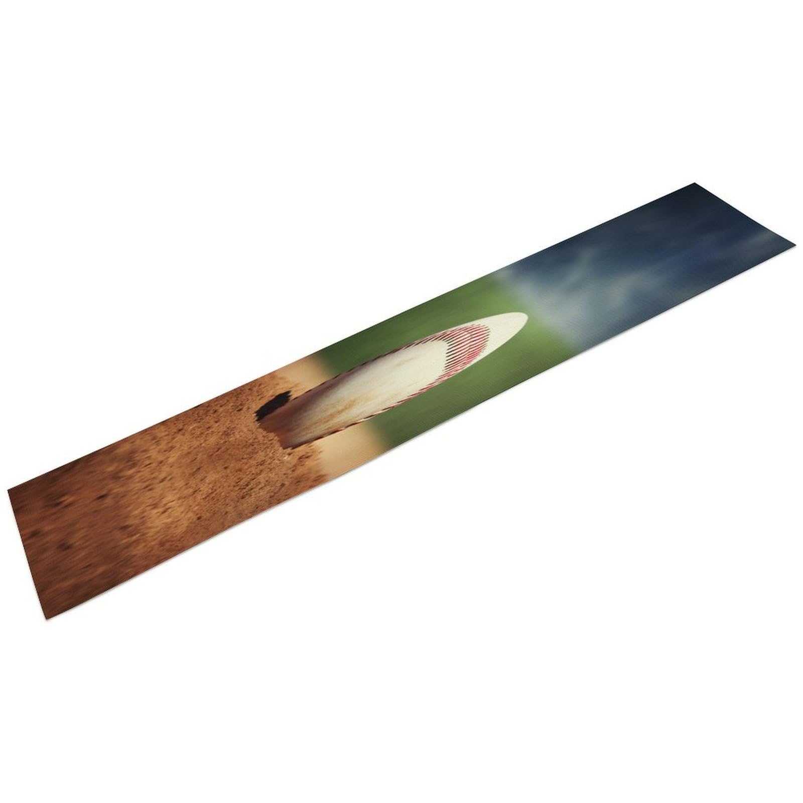 Baseball Table Runner Kitchen Dining Decoration Tablemat Fashion Linen Tables Runner Farmhouse Style Tables Runners for Home Party Indoor Table Runnes 13.4x72.4 Inch