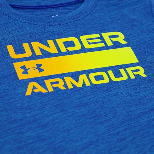 Image of Under Armour Boys' Long Sleeve Logo Graphic T-Shirt, Lightweight & Breathable, Relaxed Fit