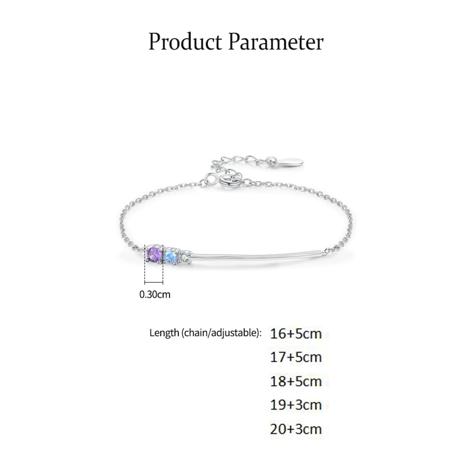 KnSam Pulsera de oro blanco Au 375/585/750 con colgante de oro real, pulsera clásica para mujer con amatista lila, brazalete topacio de 9 K/14 K/18 K oro blanco