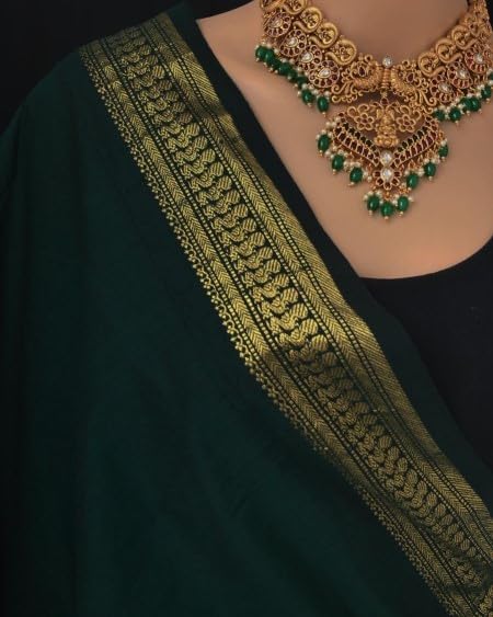 Image of South Cotton Gadwal Saree for Women | Celebrity Inspired Traditional Ethnic Wear | Chettinad & Kalyani Cotton Sarees | Soft Cotton Saree with Blouse Piece