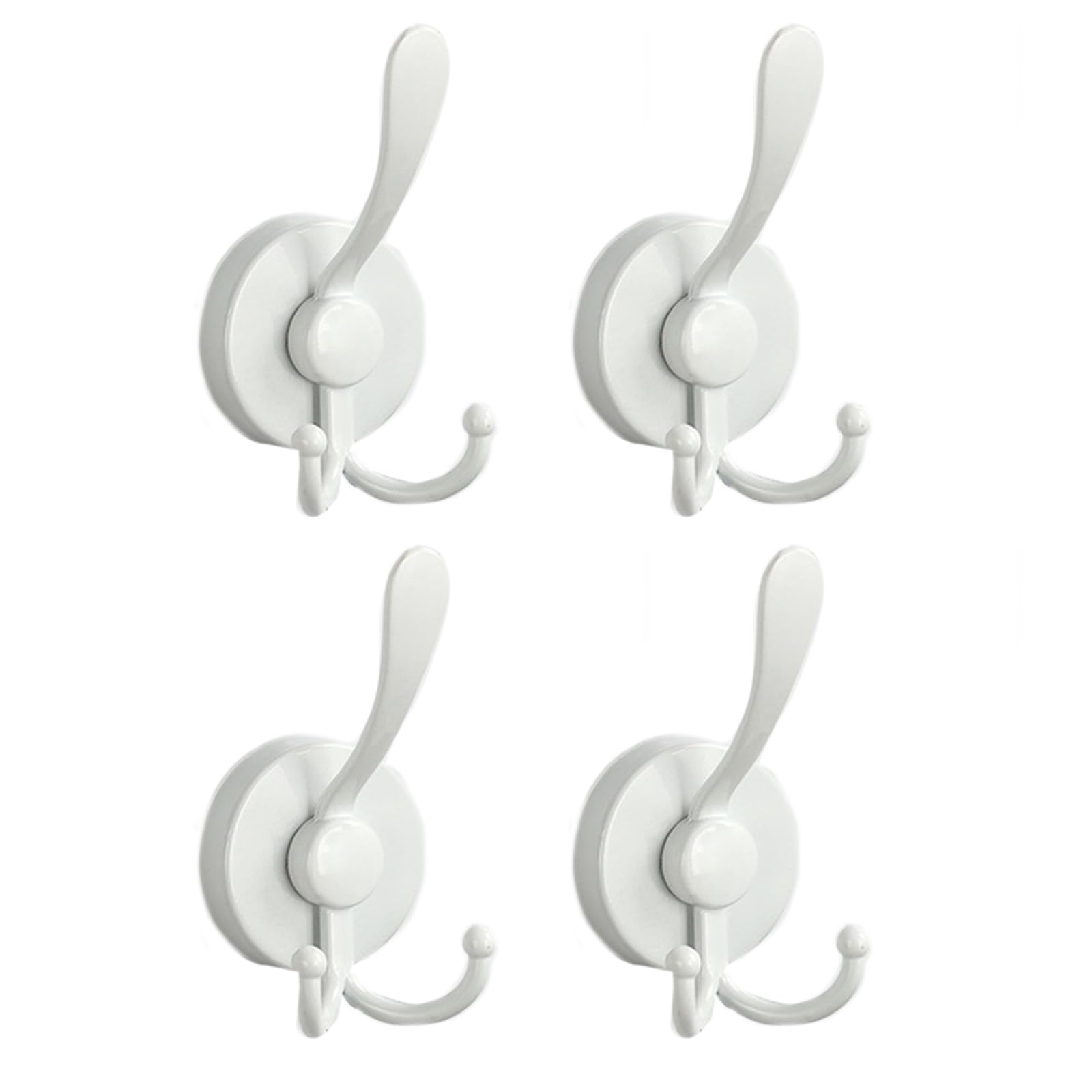 Jazuaiao Of 4 Powerful Suction Hooks Luxurious Cup for Space Saving Bathroom Hanger Accessories Cup