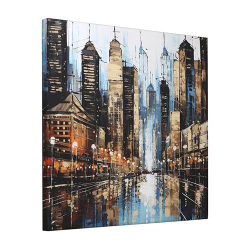Peinture sur toile de ville HJBNW 30x30 cm sans cadre pour salon