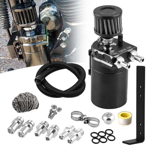 RULLINE Universal 350ml Oil Catch Can Tank 0046 Aluminum Polish