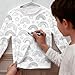 Kids 2-Piece Blank Graphics 𝐏ajamas Set DIY Hand Painted Colorable T-Shirt Pant Funny Cartoon Coloring Home Suit