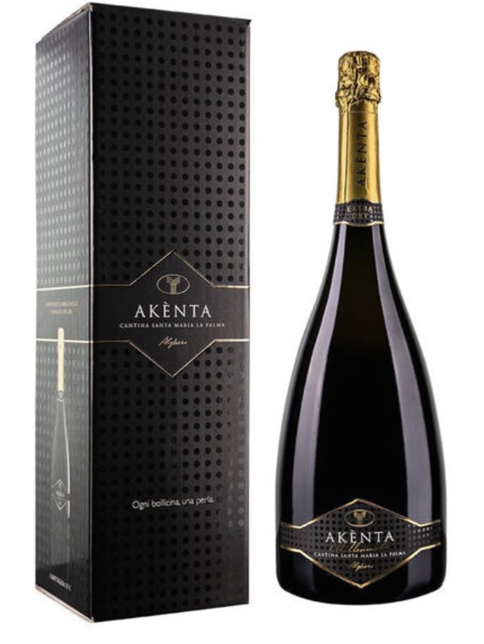 Slow Sardinia - Akenta Vermentino di Sardegna DOC Extra Dry, Profumo Intenso, Sapore Fresco e Morbido, Ideale per Aperitivo, Bottiglia Magnum 1,5 L, Cantina Santa Maria La Palma Alghero