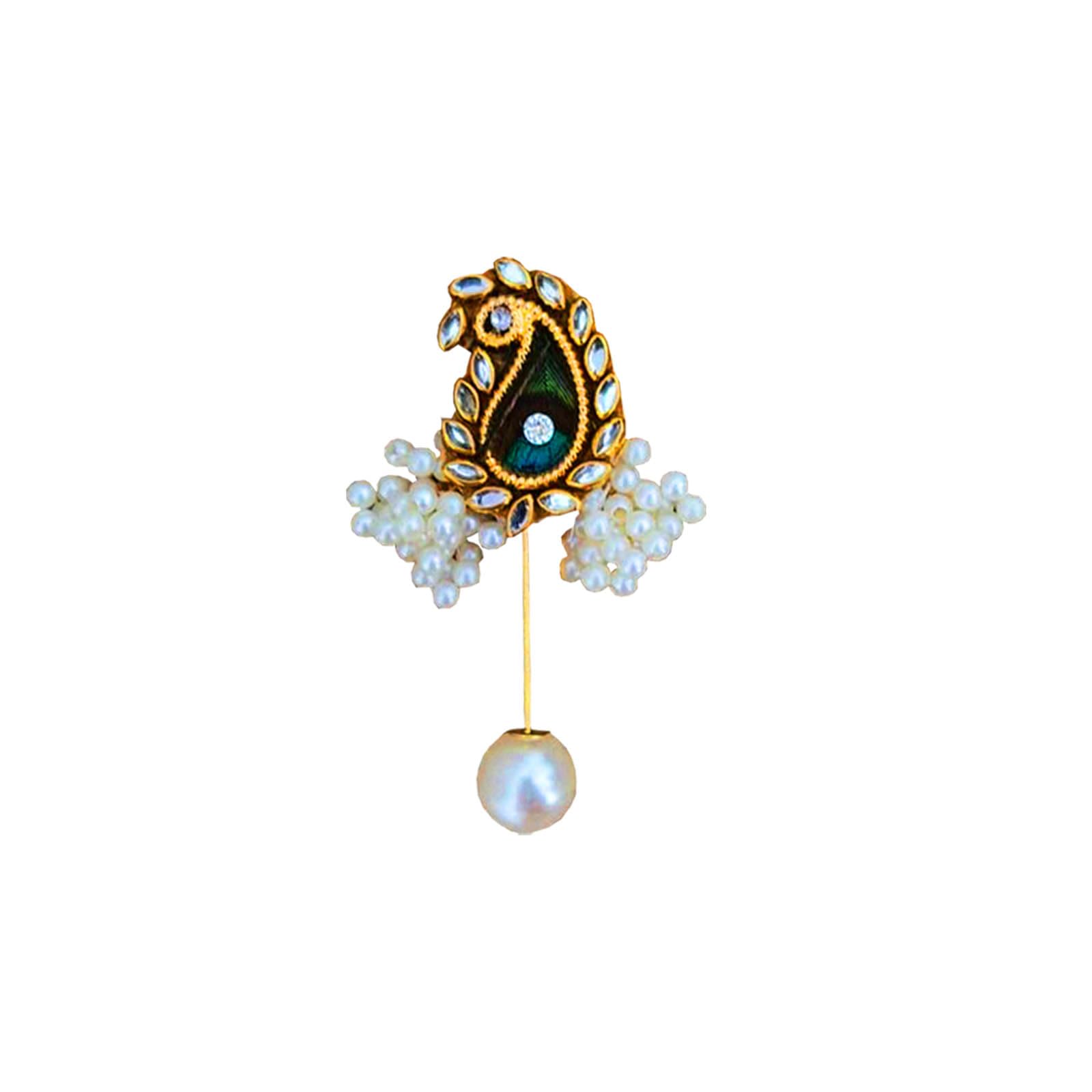 Buyent ® Lapel Pin for men peacock feather safa men kurta jacket brooch for suit sherwani wedding brooch Mens boys gifts (Laple Pin)-image-35