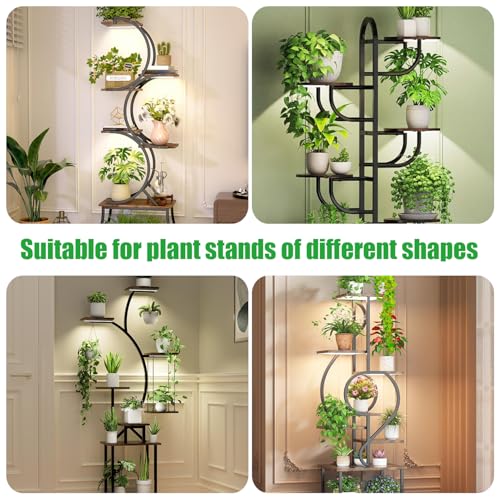 Image of 10.2'' 3 Head Grow Light Strips, LED Grow Lamps for Indoor Plants, Full Spectrum 3000K, Plant Light with 3 /9 /12H Timer, 10 Dimmable Levels for Seedling Succulent, Match for Plant Shelf