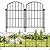 FOREHOGAR Metal Garden Fence 17in (H) x 10ft (L), 10 Panels + 11 Stakes Dog Fence Border Fence Animal Barrier, No Dig Garden Fencing for Yard Flower Bed Patio Outdoor, CTW1710 Black