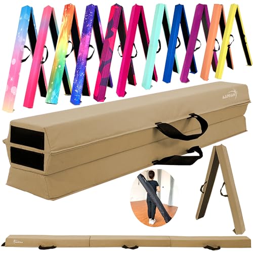 Image of Marfula 6 FT / 8 FT / 9 FT Folding Gymnastics Beam Foam Balance Floor Beam