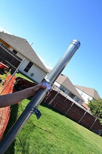 Metrics Construction Fence Post Extender 1-5/8 Inches, Length (Rise) 24 inches, Color Silver