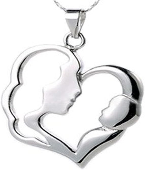 Classic Mother and Child Pendant Necklace. Charm Jewelry Mother with Baby Design (for Mother and Son or Mother and Daughter Necklace)