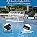 POPOSOAP 24 Inch Pond Waterfall Spillway with 1200GPH Pump, 304 Stainless Steel Waterfall Kit with 9.8FT Corrugated Tube, Pond Waterfall Box for Outdoor Pond Waterfall System Garden Decor