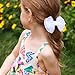 Mesh Hair Bows Clip White 4