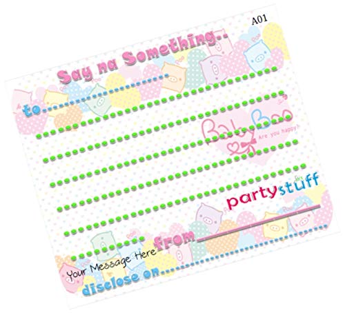 PartyStuff Baby Shower Theme Activity Cards - Say na Something Message Baby Shower - Message Cards (48 Cards)