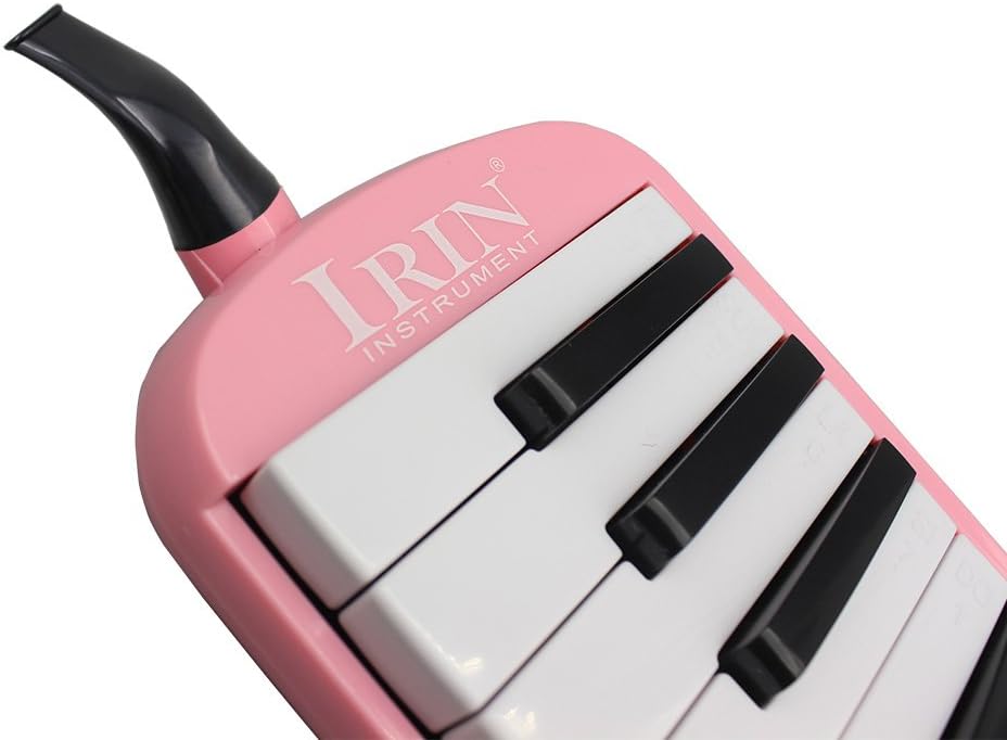 32 Keys Melodica Piano Musical Instrument for Beginner Gift with Carrying Bag (pink)