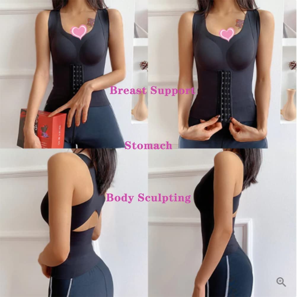 TTDGYYXW 3 en 1 Cintura Abotonada Sujetador Fajas Mujeres Cintura Entrenador corsé Barriga Control Fajas corrección de jorobado