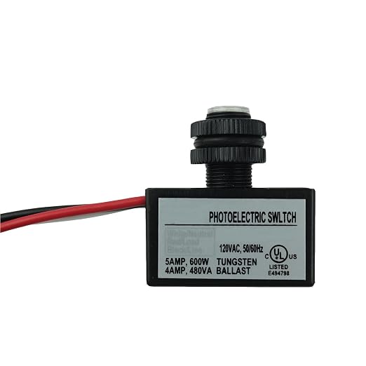 Sensor fotoeléctrico para luces 2 piezas 120V AC miniatura 3