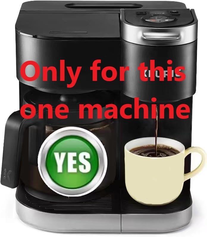 Miniatura 2 de Jarra compatible con cafetera Keurig K-Duo 5100 de una sola porción, jarra de café de vidrio de repuesto negra de 12 tazas (no compatible con K-Duo