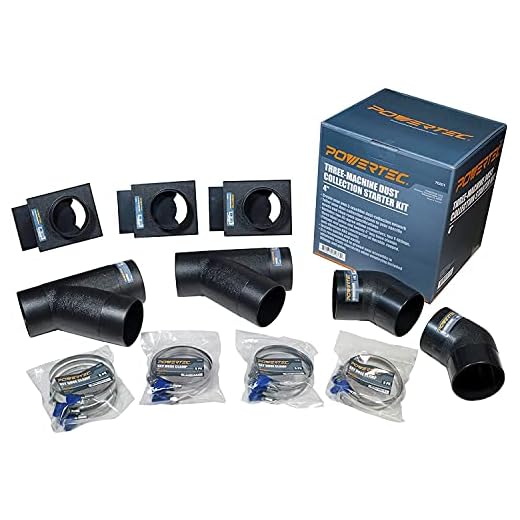 POWERTEC 70201 4-Inch Three-Machine Dust Collection Kit