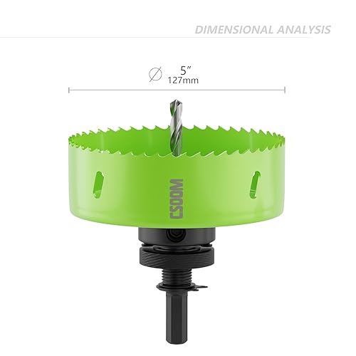 Miniatura 9 de CSOOM Broca de sierra bimetálica mejorada, cortador de perforación, ideal para plástico, madera, madera contrachapada, láminas de acero finas y