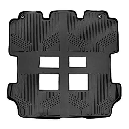 SMARTLINER Tapetes de piso personalizados 2ª e 3ª fileira de forro preto para Honda Odyssey 2011-2017