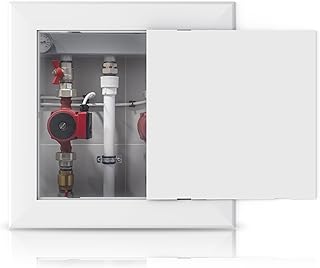 Powrocket Self-Adhesive Access Panel 15 x 15cm for Drywall & Ceiling,Access Door,Plastic Wall Hole Cover Plate for Plumbing,Electrical Cables & Wiring,White