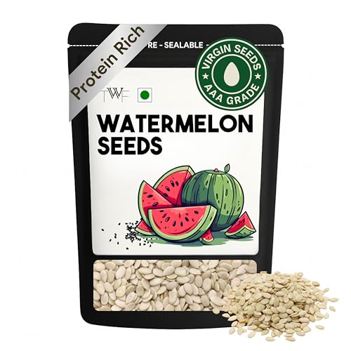 Image of TWF Virgin Watermelon Seeds | 1Kg | AAA Grade Seeds for Eating | Gluten Free | Tarbuj Beej | Magaj Seeds | Non GMO | Rich In Protein & Dietary Fibre | Without Shell | Resealable Pack | Healthy Snack | Unroasted | Unsalted | Highest Natural Potency