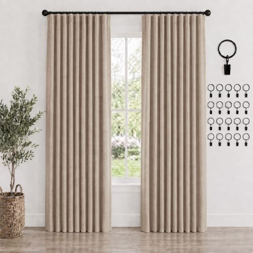 Deconovo Blackout Curtains for Bedroom, Living Room 108 Inch Long 2 Panels
