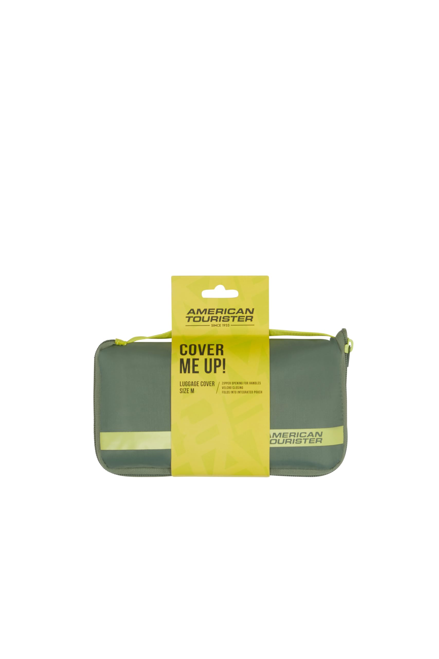 American Tourister - Funda para Maleta M, Cubierta de Maleta Plegable, Protección de Maleta de Viaje, 62 x 45 x 30 cm, Oliva/Lima