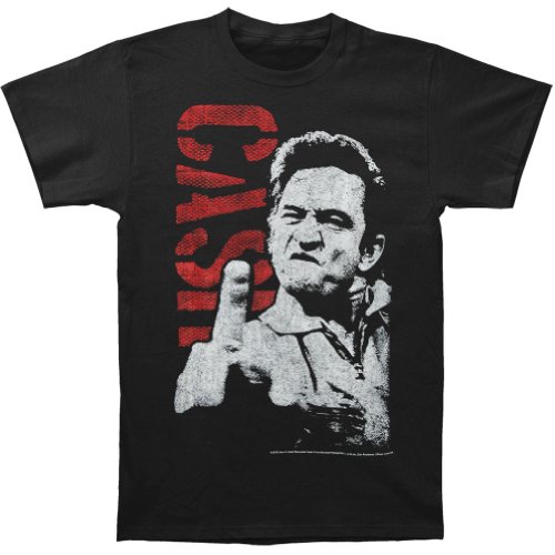 Hi Fidelity Johnny Cash Men's The Finger Slim Fit T-shirt XX-Large Black