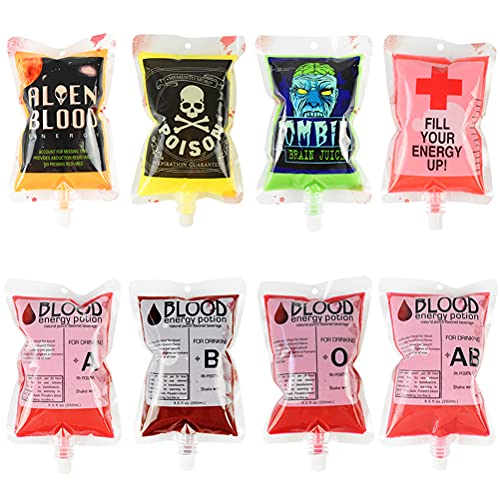 20 PÇS Cosplay Halloween Drink Container Bag Food Grade Material Vermes Sugadores de Sangue Blood Po