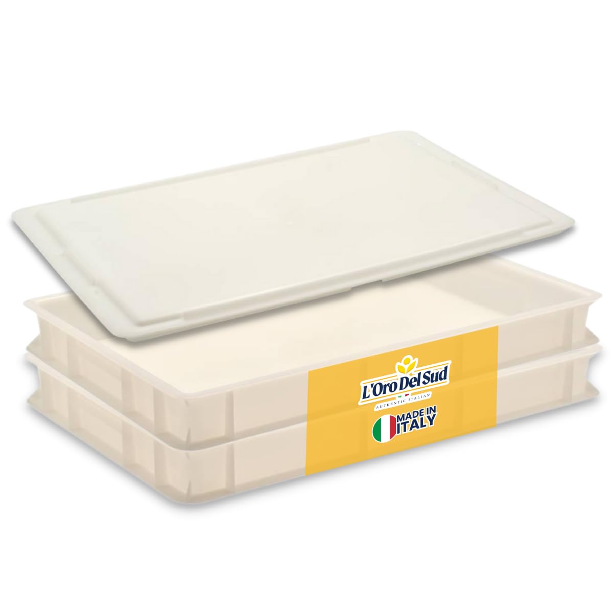 L'Oro Del Sud Commercial Dough Proofing Box Tray (2 Trays + 1 Lid)