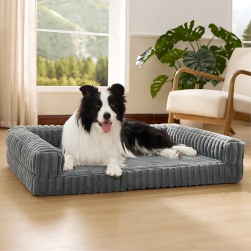 Bedsure Orthopedic Dog Beds Large Sized Dog, Waterproof Memory Fo...