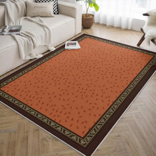 Terre cuite tapis lavable 160x230cm à poil bas : une décoration moderne et durable